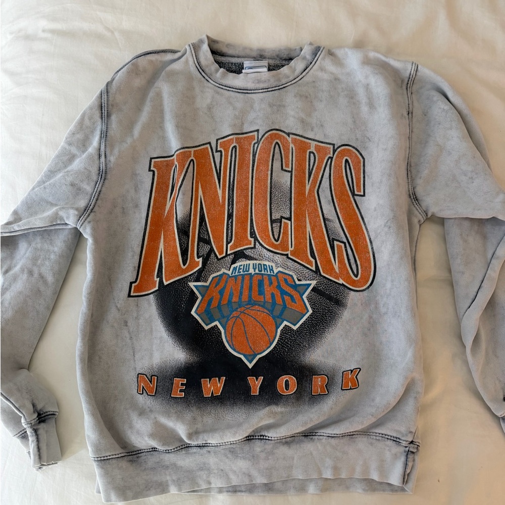 Knicks Gray and Orange Sweater